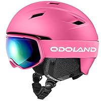 Amazon | Odoland スキーヘルメットセット ゴーグル付き スノーボード